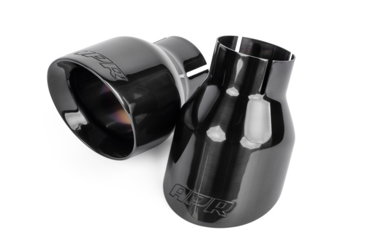 APR Double-Walled 4in Slash-Cut Tips - Polished Diamond Black - Set of 2 in the group Select car model at DDESIGN Scandinavia AB (aprTPK0003)