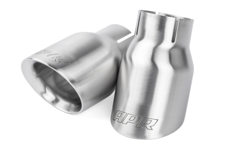 APR Double-Walled 3.5in Slash-Cut Tips - Brushed Silver - Set of 2 in the group Select car model at DDESIGN Scandinavia AB (aprTPK0007)