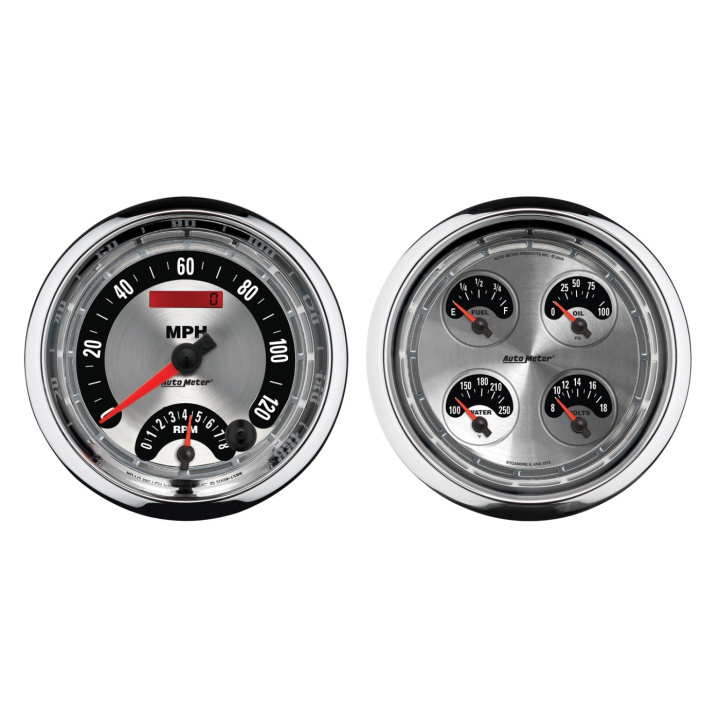 Mätarkit 2st QUAD & TACH/SPEEDO 127mm AMERICAN MUSCLE in the group Interior / Gauges / Gauges & Gauge Holders / AutoMeter / All products from Autometer at DDESIGN Scandinavia AB (atm1205)