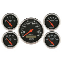 Mätarkit 5st 3 1/8\'\' & 52mm (Elektrisk). KM/H SPEEDOMETER DESIGNER Svart