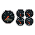 Mätarkit 5st 3 1/8\'\' & 52mm (Elektrisk). SPEEDOMETER DESIGNER Svart