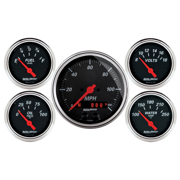 Mätarkit 5st 87mm & 52mm GPS SPEEDOMETER DESIGNER Svart in the group Interior / Gauges / Gauges & Gauge Holders / AutoMeter / All products from Autometer at DDESIGN Scandinavia AB (atm1450)