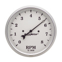 Varvräknare 127mm 8K RPM IN-DASH OLD TYME Vit