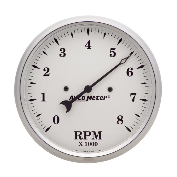 Varvräknare 127mm 8K RPM IN-DASH OLD TYME Vit in the group Interior / Gauges / Gauges & Gauge Holders / AutoMeter / All products from Autometer at DDESIGN Scandinavia AB (atm1699)