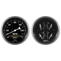 Mätarkit 2st QUAD & SPEEDOMETER 87mm OLD TYME Svart