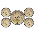 Mätarkit 5st 3 1/8\'\' & 52mm (Elektrisk). KM/H SPEEDOMETER ANTIQUE BEIGE