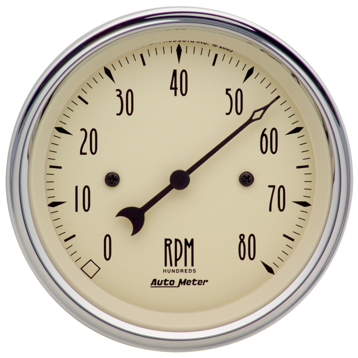 Varvräknare 87mm 8K RPM IN-DASH ANTIQUE BEIGE in the group Interior / Gauges / Gauges & Gauge Holders / AutoMeter / All products from Autometer at DDESIGN Scandinavia AB (atm1890)