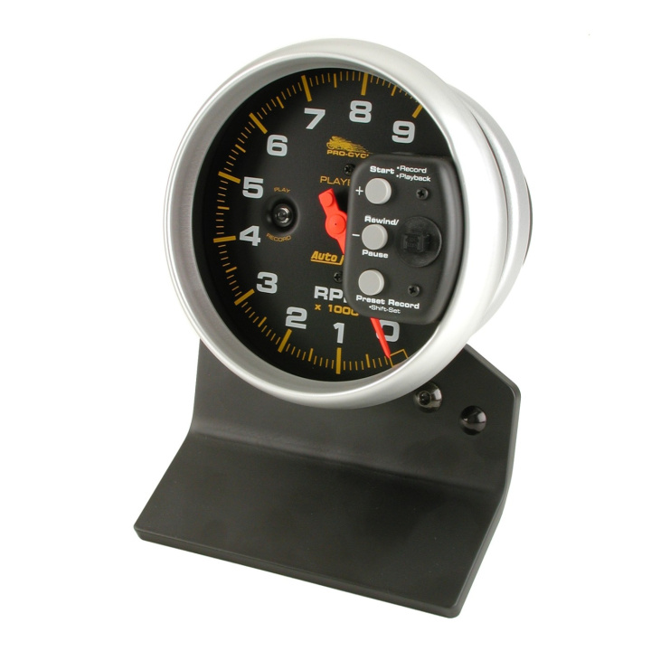 Varvräknare 127mm 9K RPM PEDESTAL W/ RPM PLAYBACK Svart PRO-CYCLE in the group Interior / Gauges / Gauges & Gauge Holders / AutoMeter / All products from Autometer at DDESIGN Scandinavia AB (atm19266)