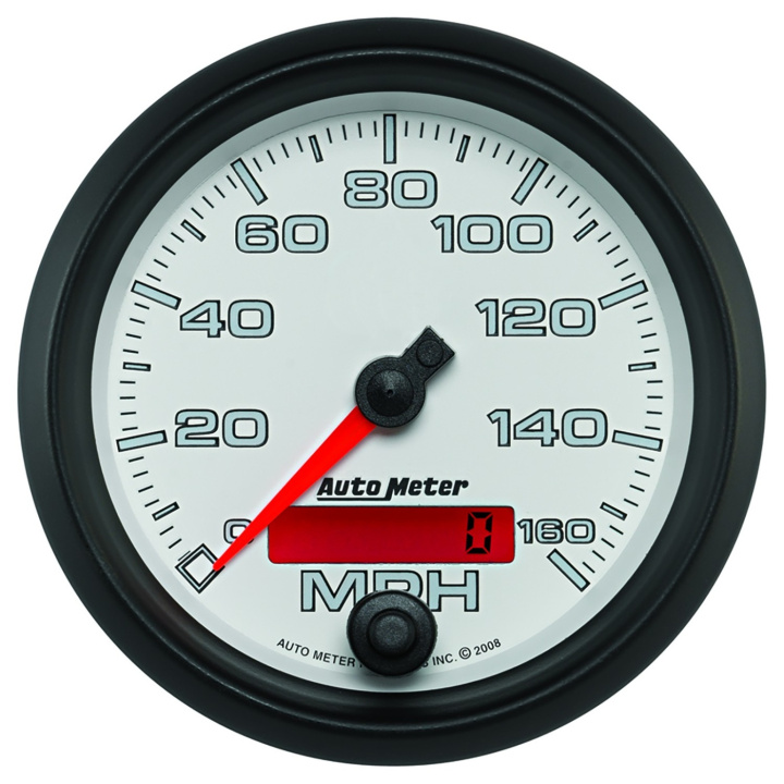Hastighetsmätare 87mm 160MPH (Elektrisk). Programerbar Vit PRO-CYCLE in the group Interior / Gauges / Gauges & Gauge Holders / AutoMeter / All products from Autometer at DDESIGN Scandinavia AB (atm19589)