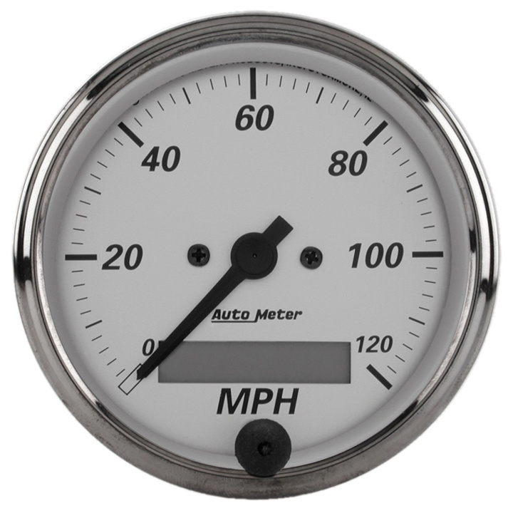 Hastighetsmätare 3 1/8\'\' 120MPH (Elektrisk). PROGRAM. AMERICAN PLATINUM in the group Interior / Gauges / Gauges & Gauge Holders / AutoMeter / All products from Autometer at DDESIGN Scandinavia AB (atm1988)