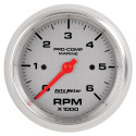 Varvräknare 87mm 6K RPM MARINE SILVER