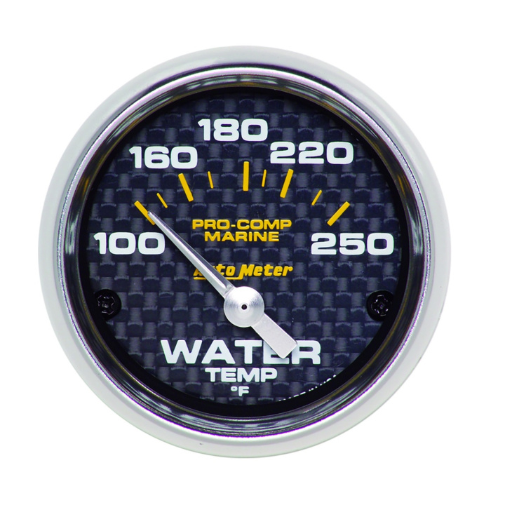Vattentempmätare 52mm 100-250ºF (Elektrisk) MARINE CARBON FIBER in the group Interior / Gauges / Gauges & Gauge Holders / AutoMeter / All products from Autometer at DDESIGN Scandinavia AB (atm200762-40)