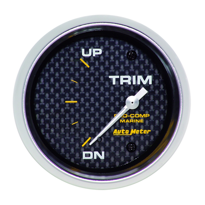 Mätare (Trim Up/Down) 66.7mm 0ΩDOWN-90ΩUP (Elektrisk) MARINE CARBON FIBER in the group Interior / Gauges / Gauges & Gauge Holders / AutoMeter / All products from Autometer at DDESIGN Scandinavia AB (atm200767-40)