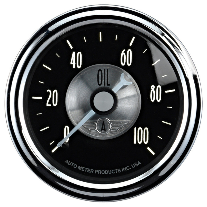 Oljetrycksmätare 52mm 100PSI MECH PRESTIGE BLK. DIAMOND in the group Interior / Gauges / Gauges & Gauge Holders / AutoMeter / All products from Autometer at DDESIGN Scandinavia AB (atm2022)