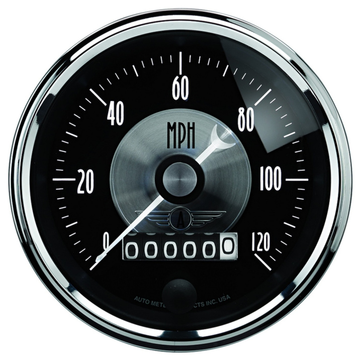 Hastighetsmätare 87mm 120MPH (Elektrisk). PROGRAM W/WHEEL ODO PRESTIGE BLK. DIAMOND in the group Interior / Gauges / Gauges & Gauge Holders / AutoMeter / All products from Autometer at DDESIGN Scandinavia AB (atm2088)