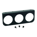 Gauge Mounting Panel Triple 2 1/16\'\' BLACK ALUMINUM Autometer