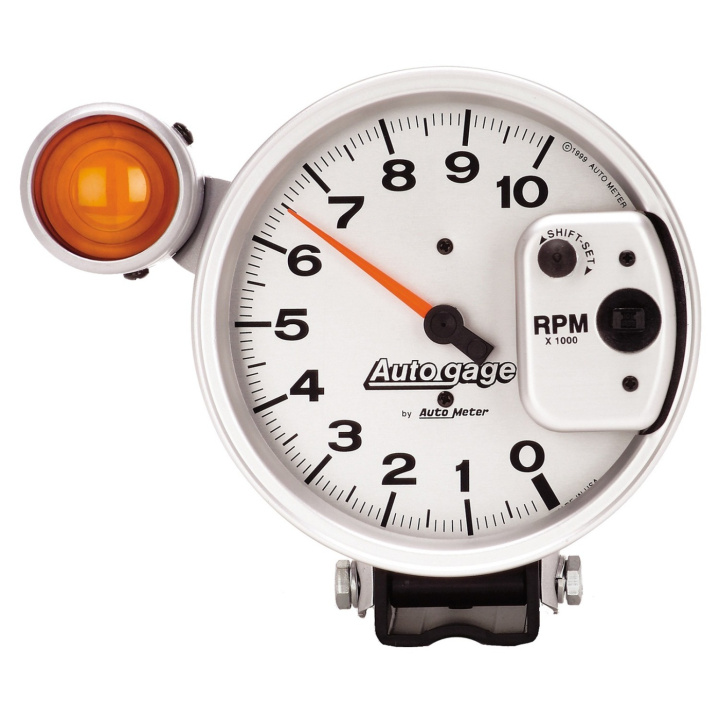 Varvräknare 127mm 10K RPM PEDESTAL W/ EXT. SHIFT-LITE SILVER AUTO GAGE in the group Interior / Gauges / Gauges & Gauge Holders / AutoMeter / All products from Autometer at DDESIGN Scandinavia AB (atm233911)