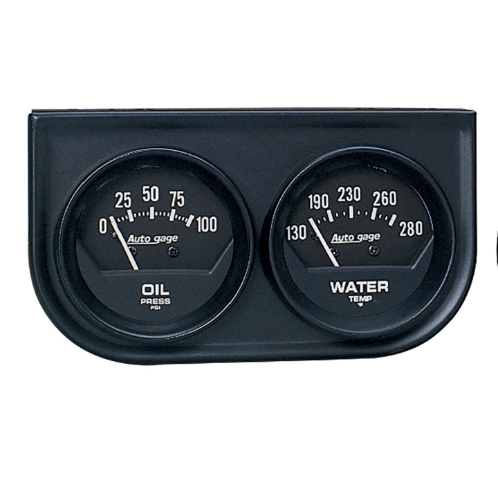 GAUGE CONSOLE OILP/WTMP 2\'\' 100PSI/280ºF BLK DIAL BLK BZL AUTOGAGE in the group Interior / Gauges / Gauges & Gauge Holders / AutoMeter / All products from Autometer at DDESIGN Scandinavia AB (atm2345)