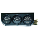 GAUGE CONSOLE OILP/WTMP/VOLT 2\'\' 100PSI/280ºF/16V BLK DIAL BLK BZL AG