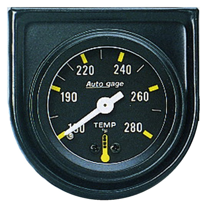 GAUGE CONSOLE WATER TEMP 1.127mm 280ºF MECH BLK DIAL BLK BEZEL AUTOGAGE in the group Interior / Gauges / Gauges & Gauge Holders / AutoMeter / All products from Autometer at DDESIGN Scandinavia AB (atm2352)