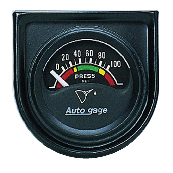 GAUGE CONSOLE OIL PRESS 1.127mm 100PSI (Elektrisk) BLK DIAL BLK BEZEL AUTOGAGE in the group Interior / Gauges / Gauges & Gauge Holders / AutoMeter / All products from Autometer at DDESIGN Scandinavia AB (atm2354)