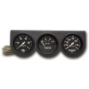 GAUGE CONSOLE OILP/WTMP/VOLT 66.7mm 100PSI/280ºF/16V BLK DIAL BLK BZL AG