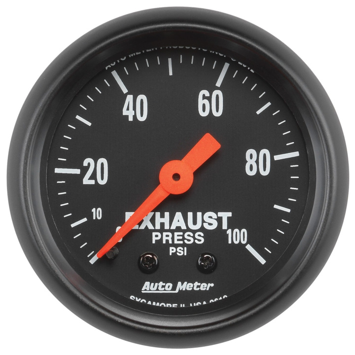 Avgastrycksmätare 52mm 100PSI (Mekanisk) Z-SERIES in the group Interior / Gauges / Gauges & Gauge Holders / AutoMeter / All products from Autometer at DDESIGN Scandinavia AB (atm2619)