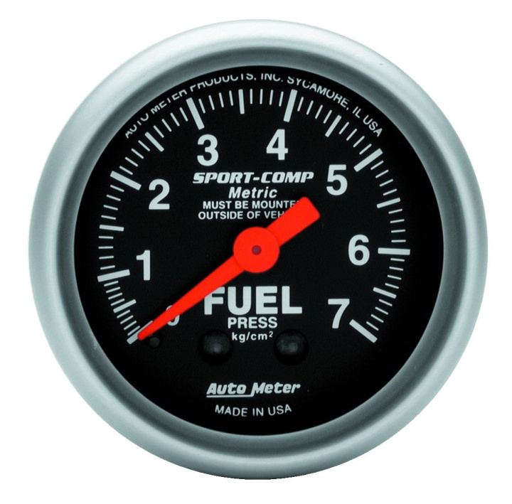 Bränsletrycksmätare 52mm 7.0KG/CM2 (Mekanisk) SPORT-COMP in the group Interior / Gauges / Gauges & Gauge Holders / AutoMeter / All products from Autometer at DDESIGN Scandinavia AB (atm3312-J)