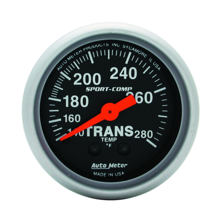 Tempmätare (Växellåda) 52mm 140-280ºF (Mekanisk) 8FT. SPORT-COMP in the group Interior / Gauges / Gauges & Gauge Holders / AutoMeter / All products from Autometer at DDESIGN Scandinavia AB (atm3351)