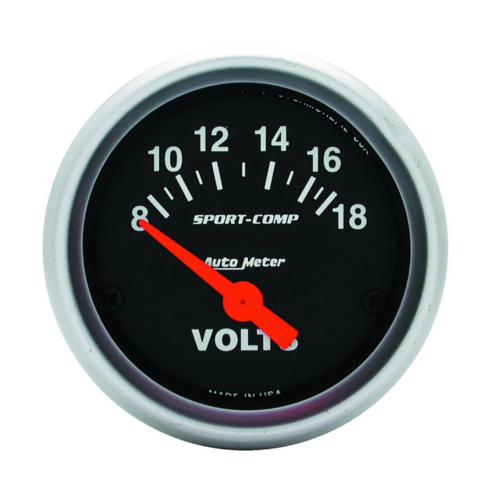 Voltmätare 52mm 18V (Elektrisk) SPORT-COMP in the group Interior / Gauges / Gauges & Gauge Holders / AutoMeter / All products from Autometer at DDESIGN Scandinavia AB (atm3391)