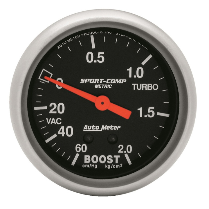 Laddtrycksmätare 66.7mm 60CMHG - 2.1KG/CM2 (Mekanisk) SPORT-COMP in the group Interior / Gauges / Gauges & Gauge Holders / AutoMeter / All products from Autometer at DDESIGN Scandinavia AB (atm3401-J)