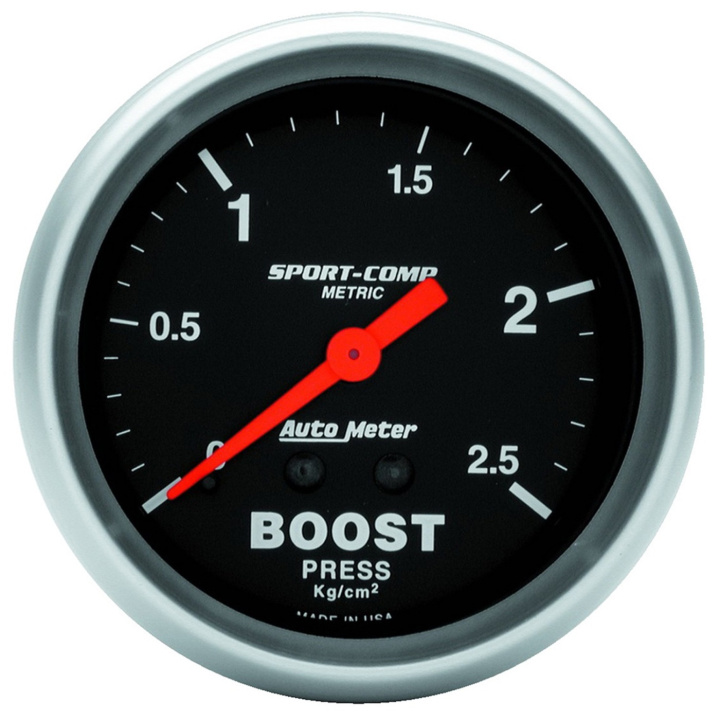Laddtrycksmätare 66.7mm 2.5KG/CM2 (Mekanisk) SPORT-COMP in the group Interior / Gauges / Gauges & Gauge Holders / AutoMeter / All products from Autometer at DDESIGN Scandinavia AB (atm3404-J)