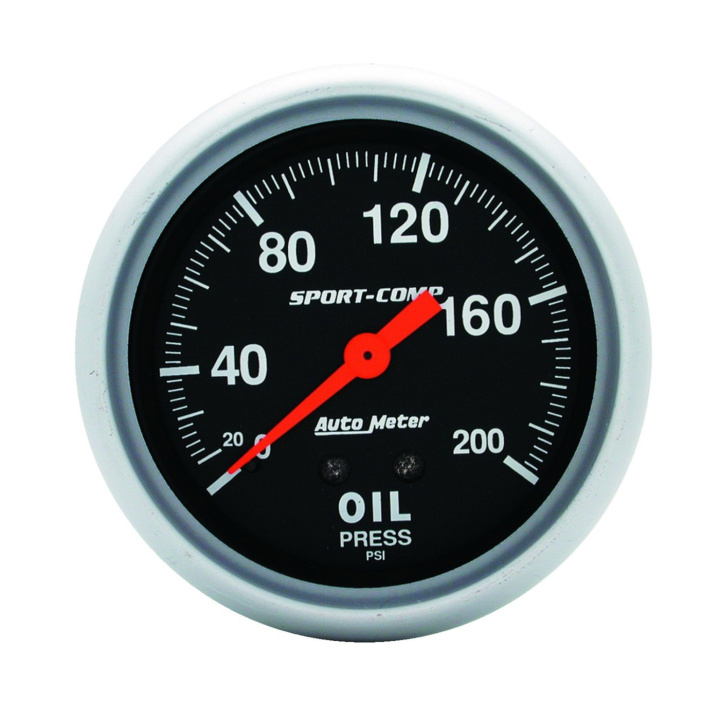 Oljetrycksmätare 66.7mm 200PSI (Mekanisk) SPORT-COMP in the group Interior / Gauges / Gauges & Gauge Holders / AutoMeter / All products from Autometer at DDESIGN Scandinavia AB (atm3422)