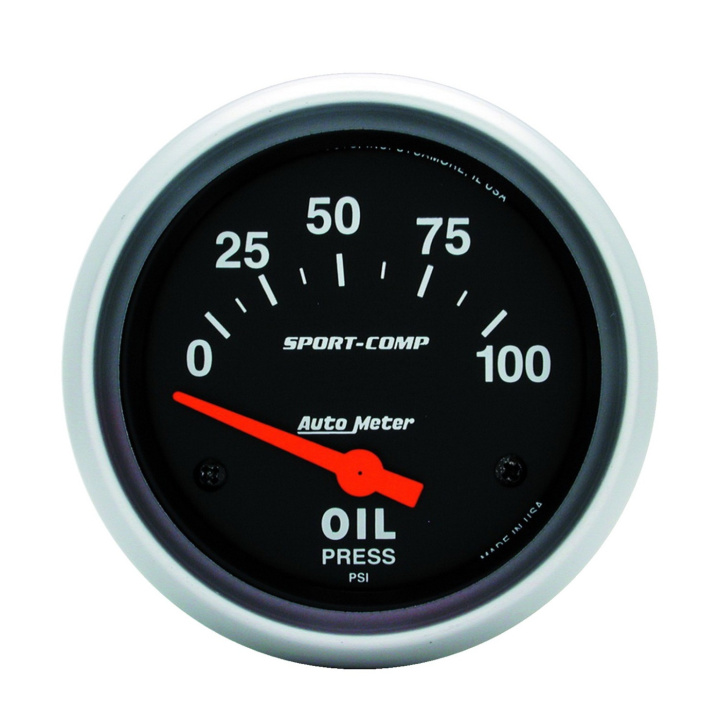 Oljetrycksmätare 66.7mm 100PSI (Elektrisk) SPORT-COMP in the group Interior / Gauges / Gauges & Gauge Holders / AutoMeter / All products from Autometer at DDESIGN Scandinavia AB (atm3522)