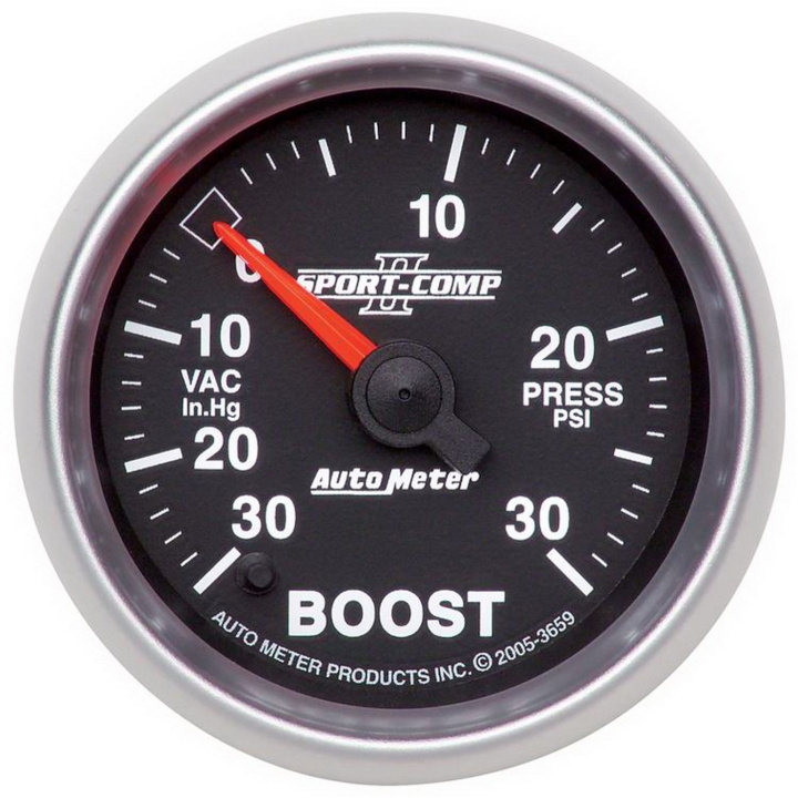 Laddtrycksmätare 52mm 30INHG-30PSI (Digital Stepper-motor) SPORT-COMP II in the group Interior / Gauges / Gauges & Gauge Holders / AutoMeter / All products from Autometer at DDESIGN Scandinavia AB (atm3659)