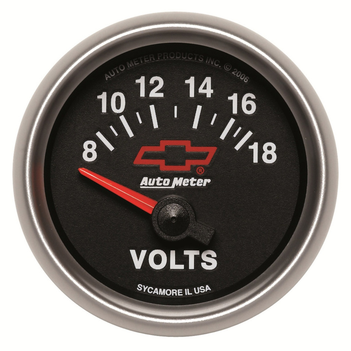 Voltmätare 52mm 18V (Elektrisk) GM BOWTIE Svart in the group Interior / Gauges / Gauges & Gauge Holders / AutoMeter / All products from Autometer at DDESIGN Scandinavia AB (atm3692-00406)