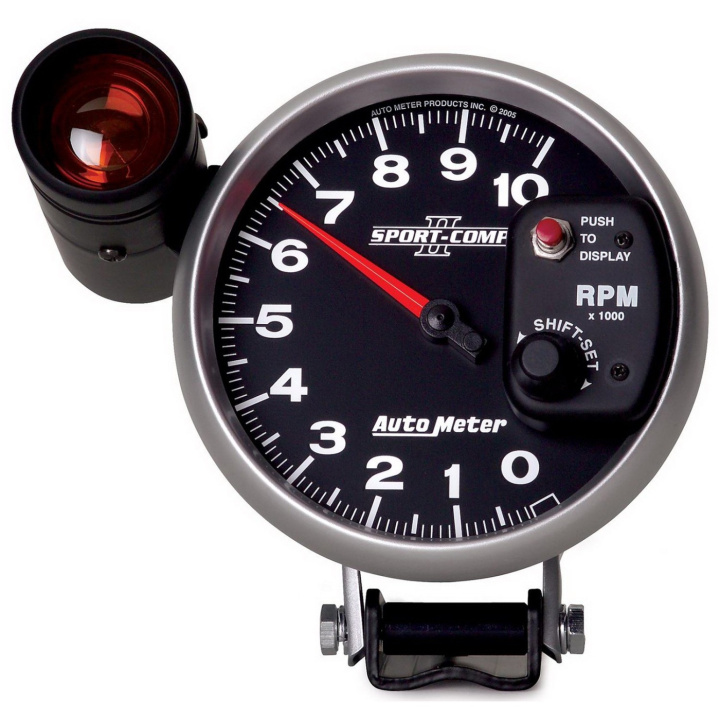 Varvräknare 127mm 10K RPM PEDESTAL W/ EXT. SHIFT-LITE SPORT-COMP II in the group Interior / Gauges / Gauges & Gauge Holders / AutoMeter / All products from Autometer at DDESIGN Scandinavia AB (atm3699)