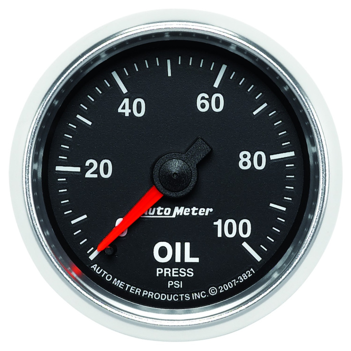 Oljetrycksmätare 52mm 100PSI (Mekanisk) GS in the group Interior / Gauges / Gauges & Gauge Holders / AutoMeter / All products from Autometer at DDESIGN Scandinavia AB (atm3821)