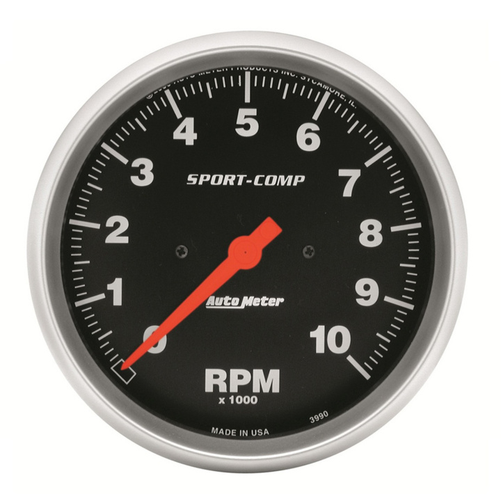 Varvräknare 127mm 10K RPM IN-DASH SPORT-COMP in the group Interior / Gauges / Gauges & Gauge Holders / AutoMeter / All products from Autometer at DDESIGN Scandinavia AB (atm3990)