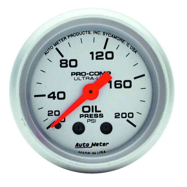 Oljetrycksmätare 52mm 200PSI (Mekanisk) ULTRA-LITE in the group Interior / Gauges / Gauges & Gauge Holders / AutoMeter / All products from Autometer at DDESIGN Scandinavia AB (atm4322)