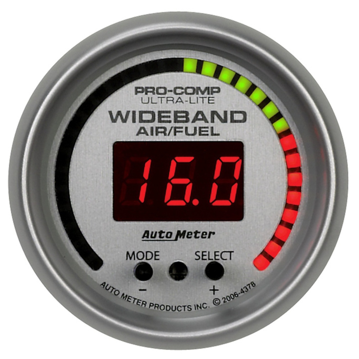 Bredbandslambda Analog PRO 52mm 10:1-20:1 DIGITAL W/ PEAK & WARN ULTRA-LITE in the group Interior / Gauges / Gauges & Gauge Holders / AutoMeter / All products from Autometer at DDESIGN Scandinavia AB (atm4378)