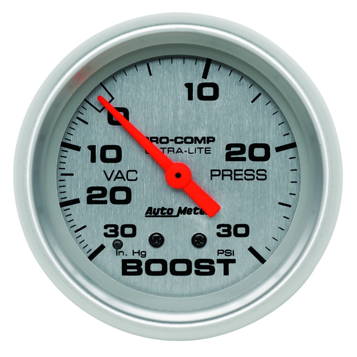 Laddtrycksmätare 66.7mm 30INHG-30PSI (Mekanisk) ULTRA-LITE in the group Interior / Gauges / Gauges & Gauge Holders / AutoMeter / All products from Autometer at DDESIGN Scandinavia AB (atm4403)