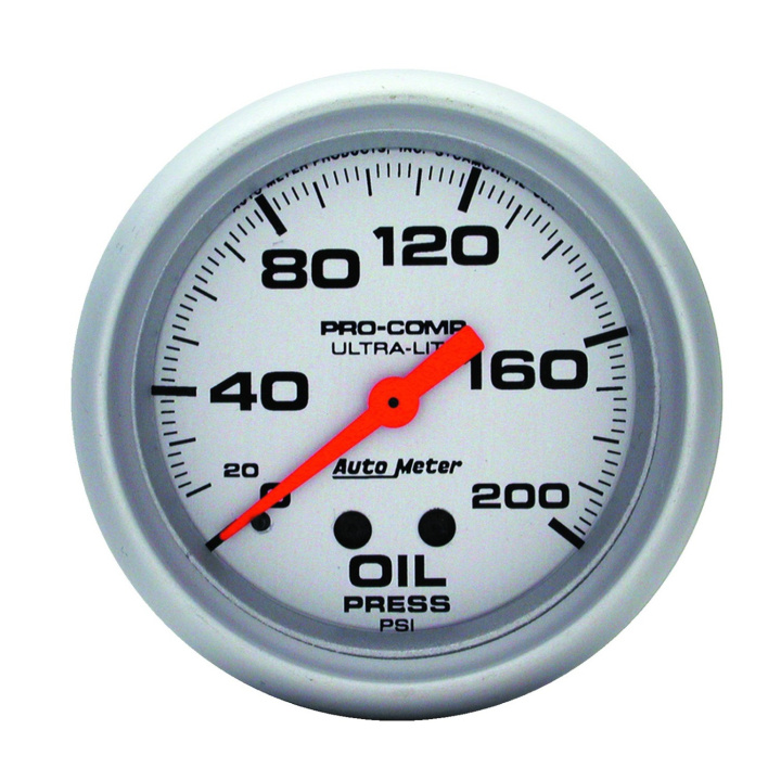 Oljetrycksmätare 66.7mm 200PSI (Mekanisk) ULTRA-LITE in the group Interior / Gauges / Gauges & Gauge Holders / AutoMeter / All products from Autometer at DDESIGN Scandinavia AB (atm4422)