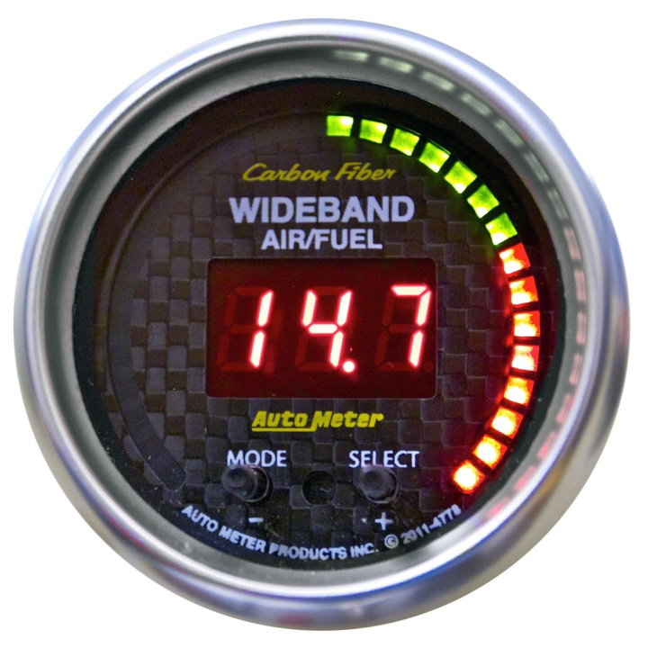 Bredbandslambda Analog PRO 52mm 10:1-20:1 DIGITAL W/ PEAK & WARN CARBON FIBER in the group Interior / Gauges / Gauges & Gauge Holders / AutoMeter / All products from Autometer at DDESIGN Scandinavia AB (atm4778)