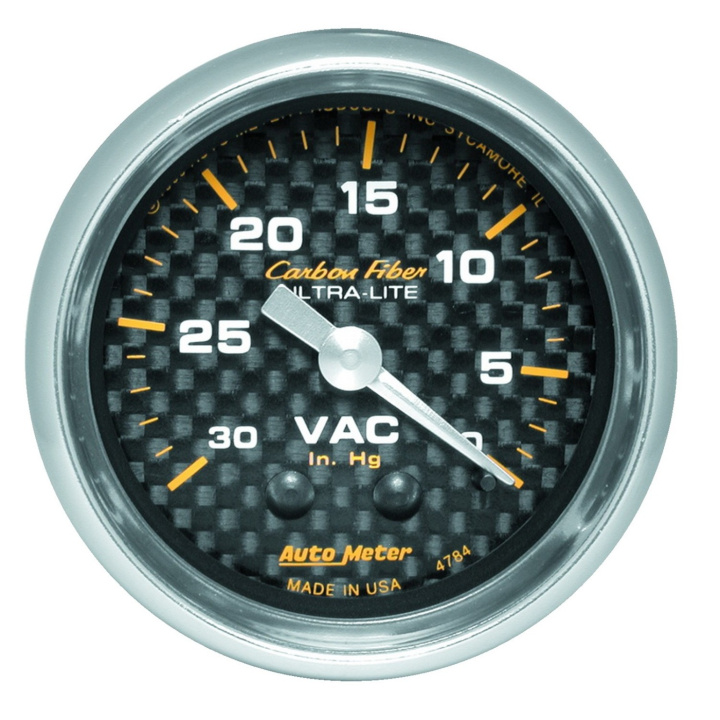 Vakuummätare 52mm 30INHG (Mekanisk) CARBON FIBER in the group Interior / Gauges / Gauges & Gauge Holders / AutoMeter / All products from Autometer at DDESIGN Scandinavia AB (atm4784)