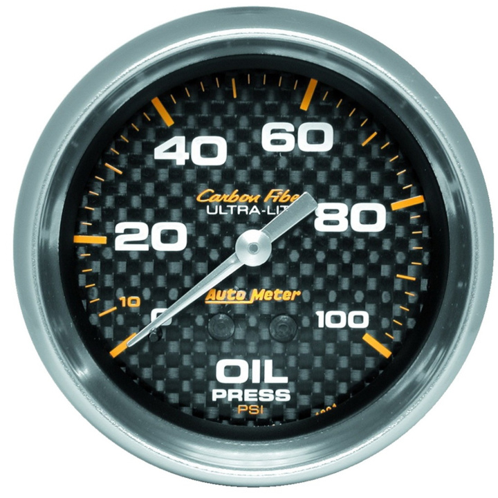 Oljetrycksmätare 66.7mm 100PSI (Mekanisk) CARBON FIBER in the group Interior / Gauges / Gauges & Gauge Holders / AutoMeter / All products from Autometer at DDESIGN Scandinavia AB (atm4821)