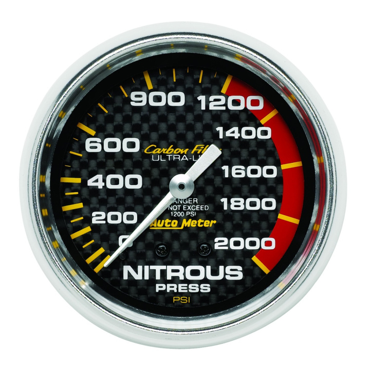 Lustgasmätare (Tryck) 66.7mm 1600PSI (Mekanisk) CARBON FIBER in the group Interior / Gauges / Gauges & Gauge Holders / AutoMeter / All products from Autometer at DDESIGN Scandinavia AB (atm4828)