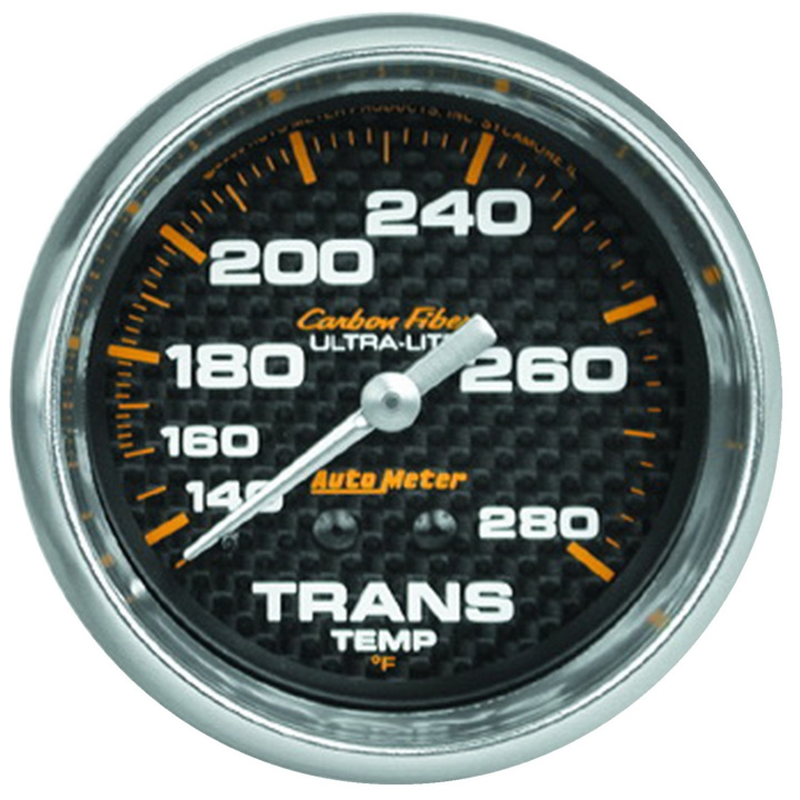 Tempmätare (Växellåda) 66.7mm 140-280ºF (Mekanisk) CARBON FIBER in the group Interior / Gauges / Gauges & Gauge Holders / AutoMeter / All products from Autometer at DDESIGN Scandinavia AB (atm4851)