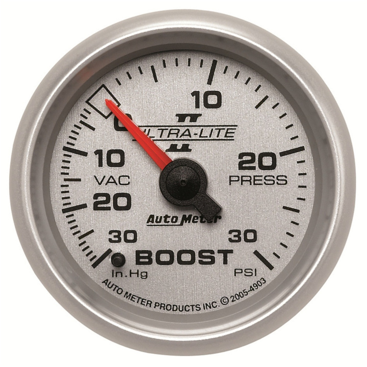Laddtrycksmätare 52mm 30INHG-30PSI (Mekanisk) ULTRA-LITE II in the group Interior / Gauges / Gauges & Gauge Holders / AutoMeter / All products from Autometer at DDESIGN Scandinavia AB (atm4903)