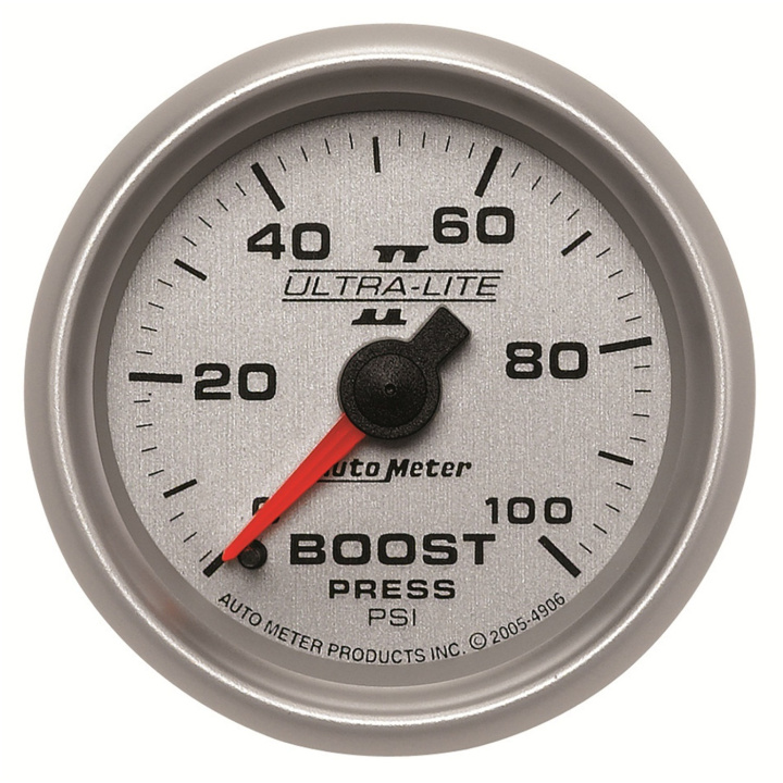 Laddtrycksmätare 52mm 100PSI (Mekanisk) ULTRA-LITE II in the group Interior / Gauges / Gauges & Gauge Holders / AutoMeter / All products from Autometer at DDESIGN Scandinavia AB (atm4906)
